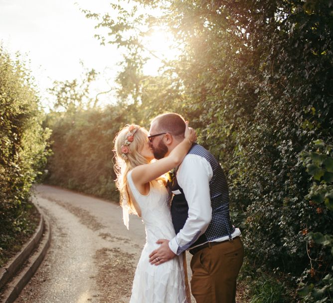 Boho Pub Wedding At The Crooked Billet Stoke Row With Bride &amp; Bridesmaids In Flower Crowns And Vintage Fire Truck With Images From Ed Godden Photography