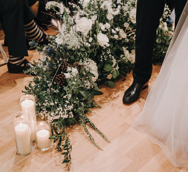 Stylish grooms shoes with spike detail