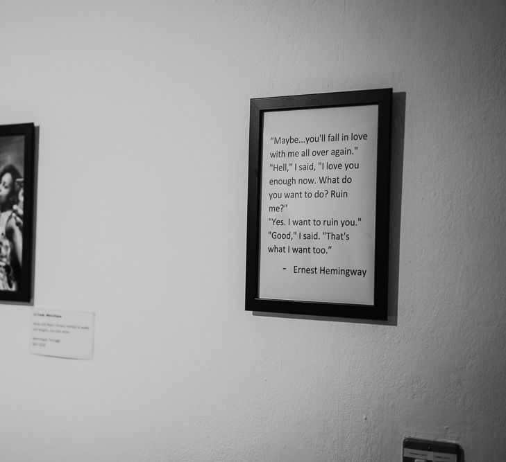 Framed love quotes