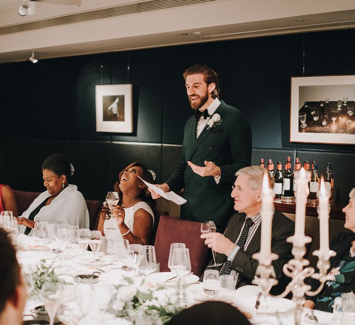 Intimate wedding breakfast at 67 Pall Mall