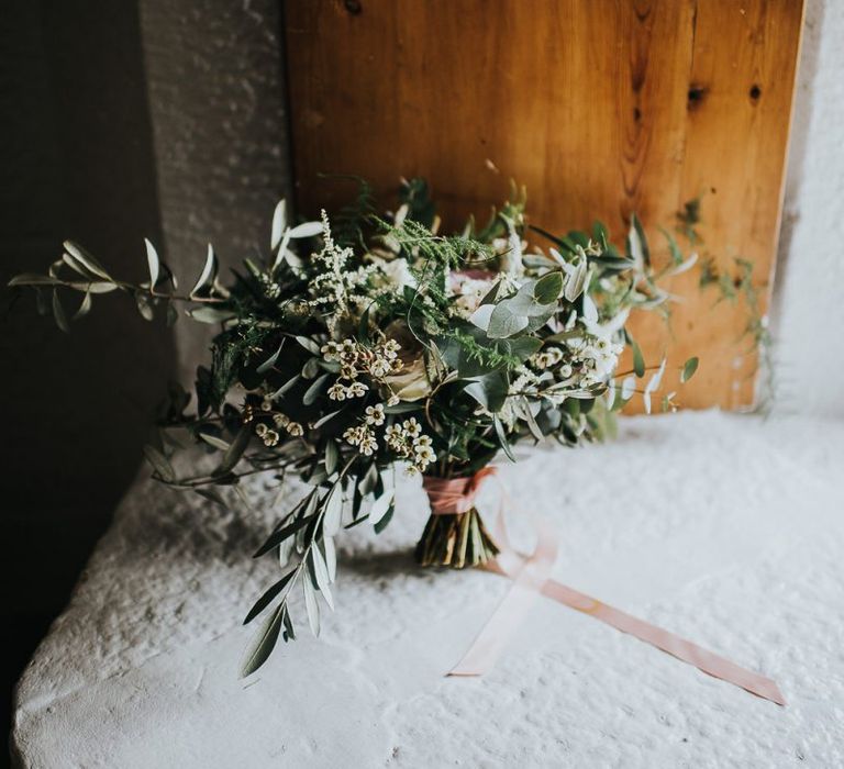 Wild Flower Bouquet Tied with Ribbon