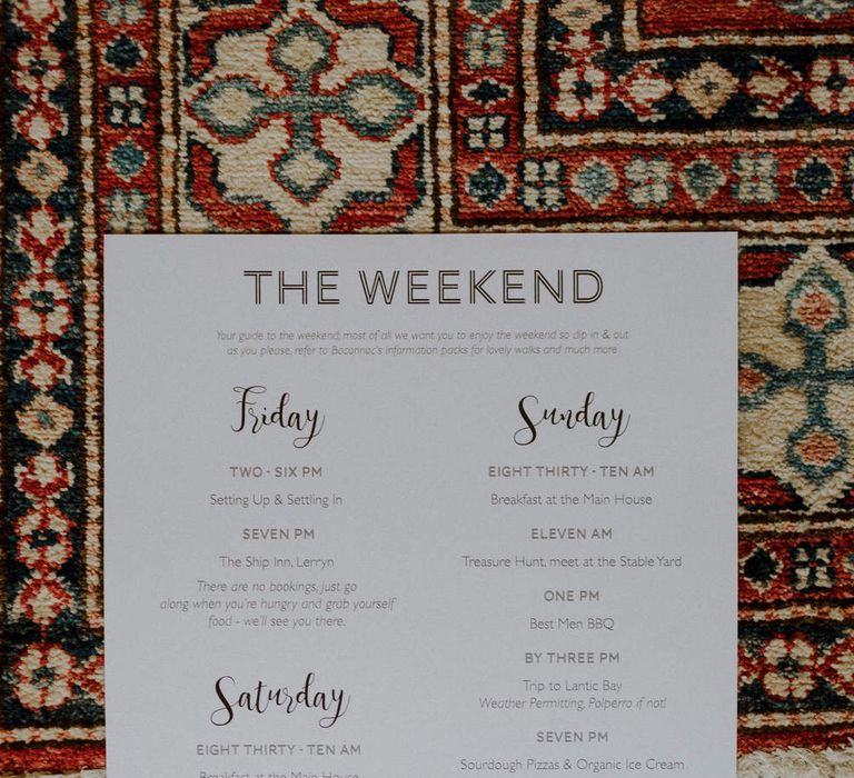 Weekend Itinerary For Wedding // Boconnoc Cornwall Weekend Wedding With Bride In Halfpenny London &amp; Groom In Paul Smith With Images From The Curries