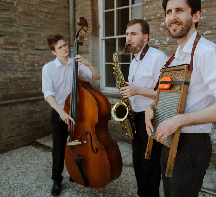 Jazz Trio For Wedding // Boconnoc Cornwall Weekend Wedding With Bride In Halfpenny London &amp; Groom In Paul Smith With Images From The Curries