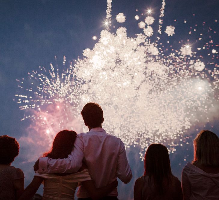 Fireworks At Wedding // Boconnoc Cornwall Weekend Wedding With Bride In Halfpenny London &amp; Groom In Paul Smith With Images From The Curries