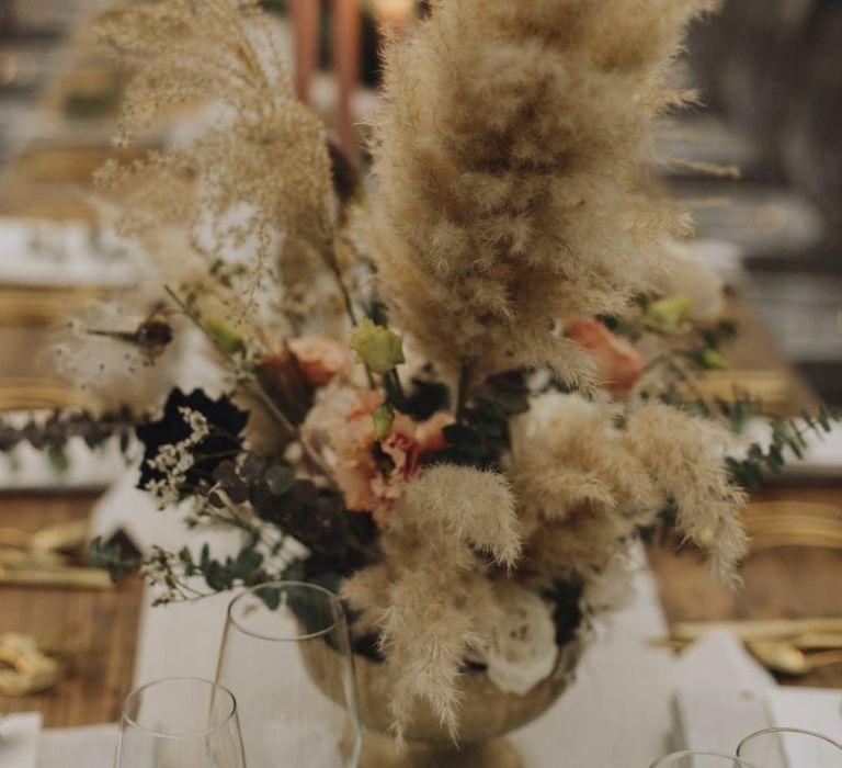 Pampas Grass Table Decor