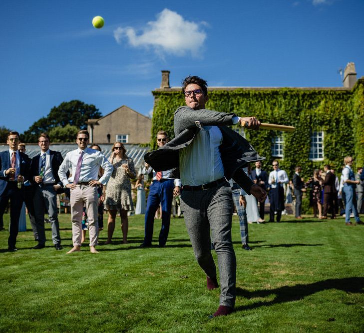 Cricket Lawn Games at Pennard House Wedding Venue