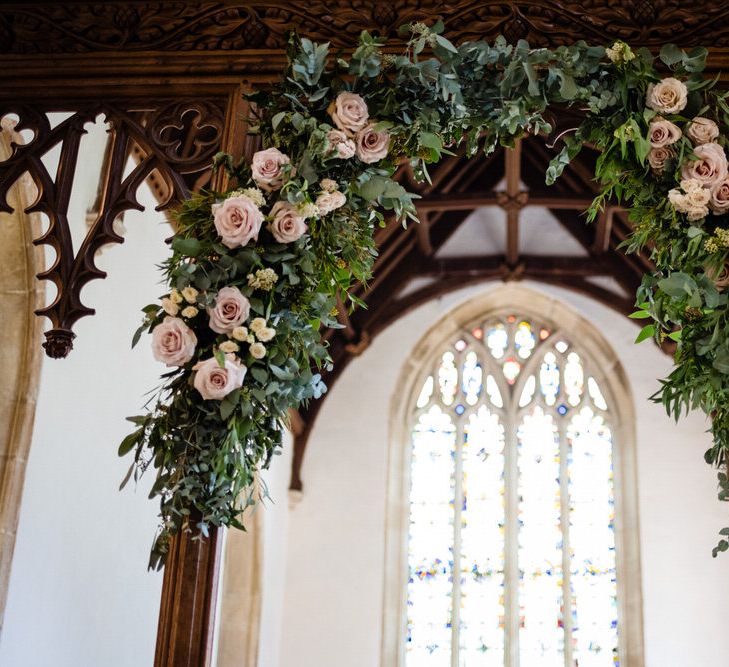 Church Wedding Flowers Decorating the Chapel