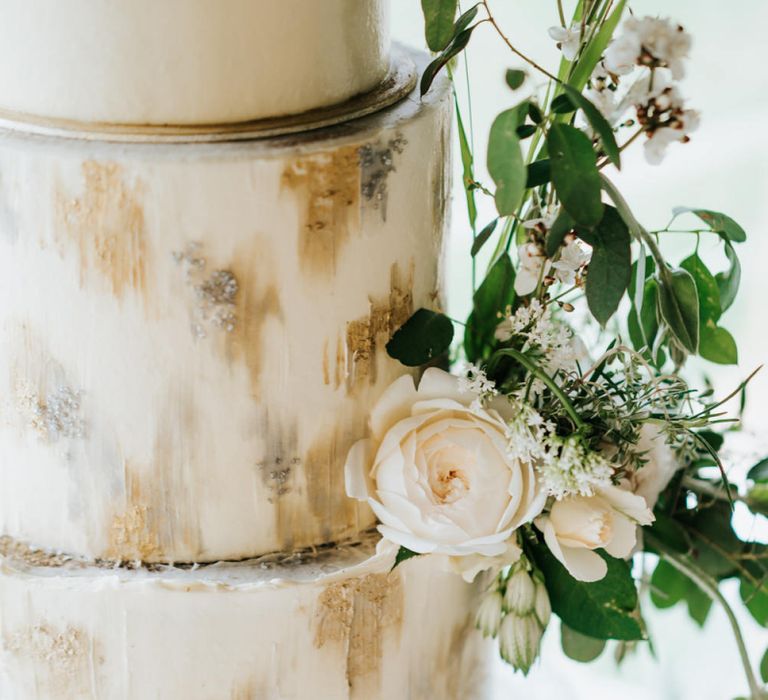 Smudge Effect Wedding Cake Decor