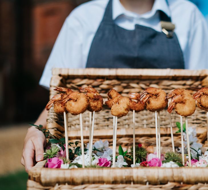 Breaded Prawns on Skewers by Ginger Catering