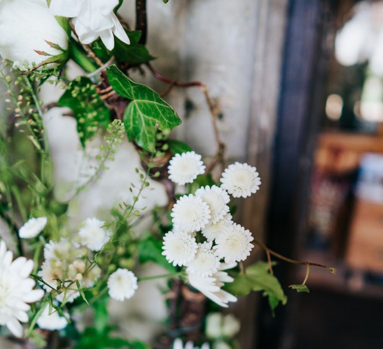 White Wedding Flowers with Foliage