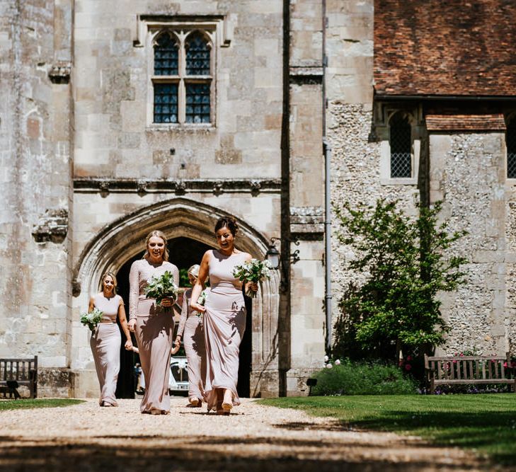 Bridesmaids in Dusky Pink Dresses from ASOS