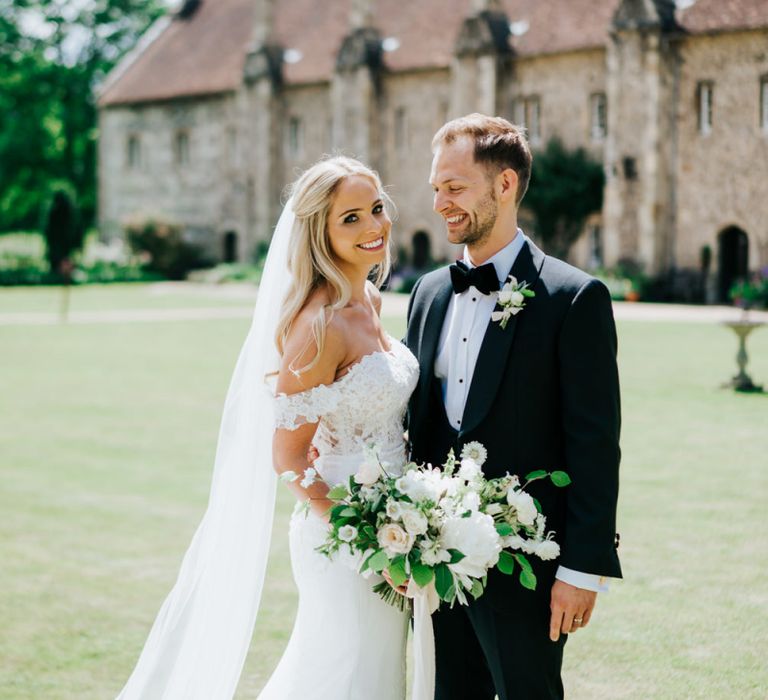 Elegant Bride and Groom Wedding Portrait