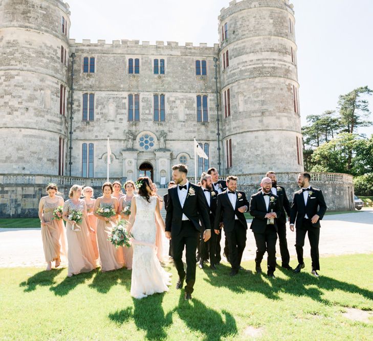 Wedding party at Lulworth Castle