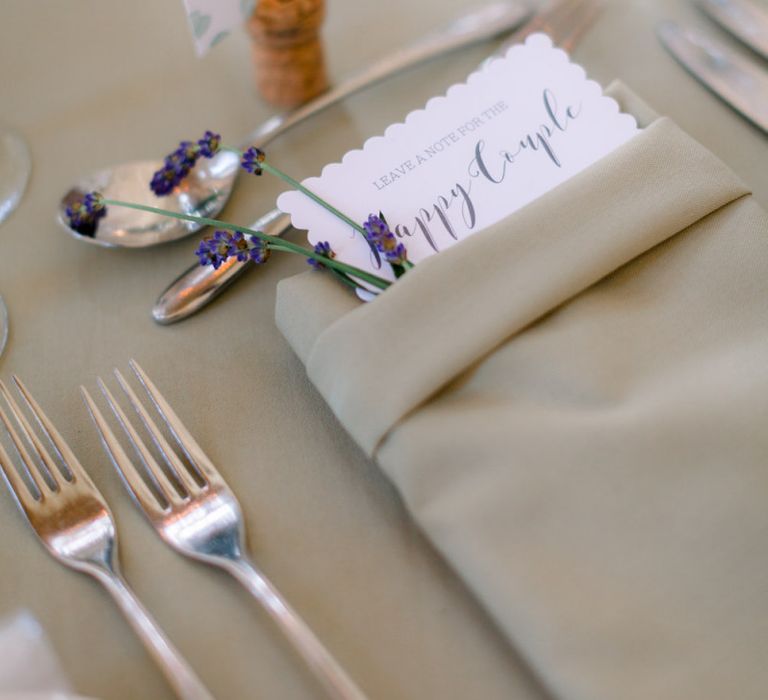 Beautiful wedding place setting