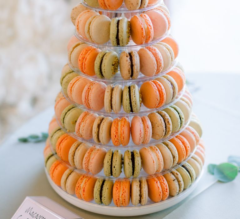 Macaron wedding cake tower