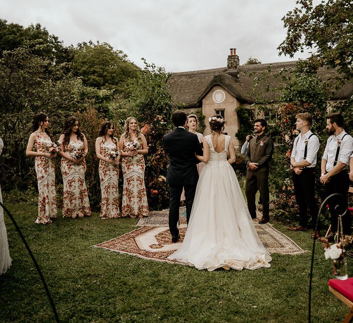 Outdoor wedding ceremony in Devon