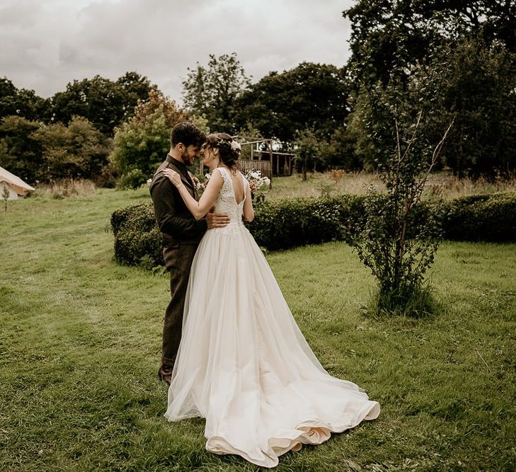 Ivory and Lace wedding dress for country wedding