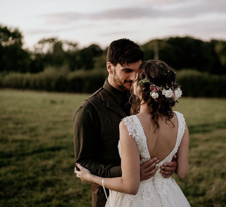 Flower headpiece for bride