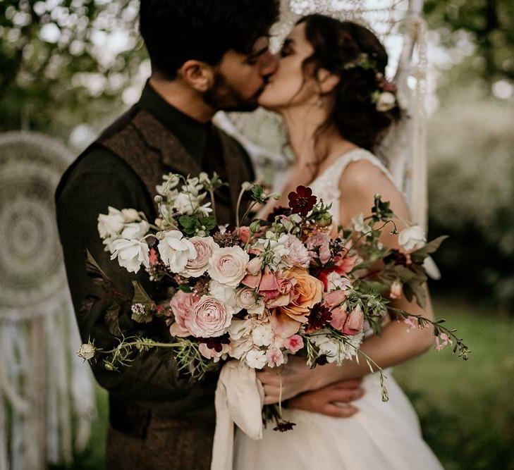 Stunning pink wedding bouquet