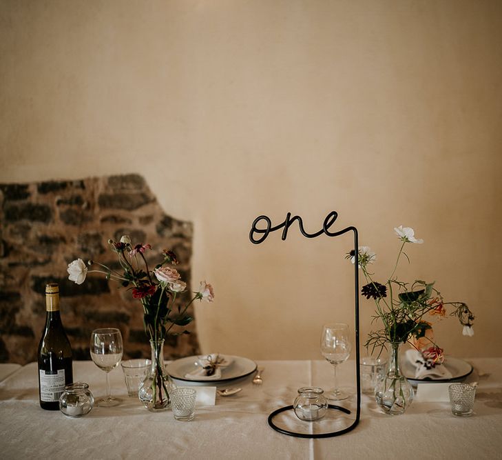 Handmade wedding table numbers