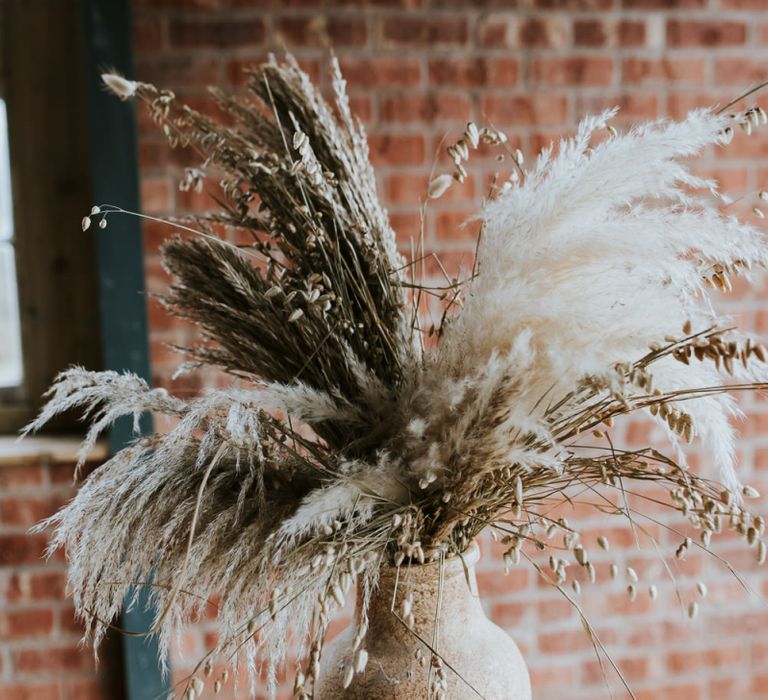 Large Floral Display of Dried Flowers including Pampas Grass