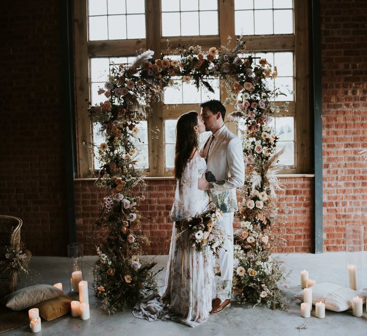 Wedding Ceremony Dried Flower Altar