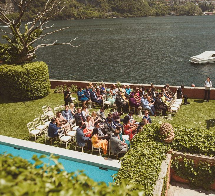 Lake Como outdoor wedding ceremony