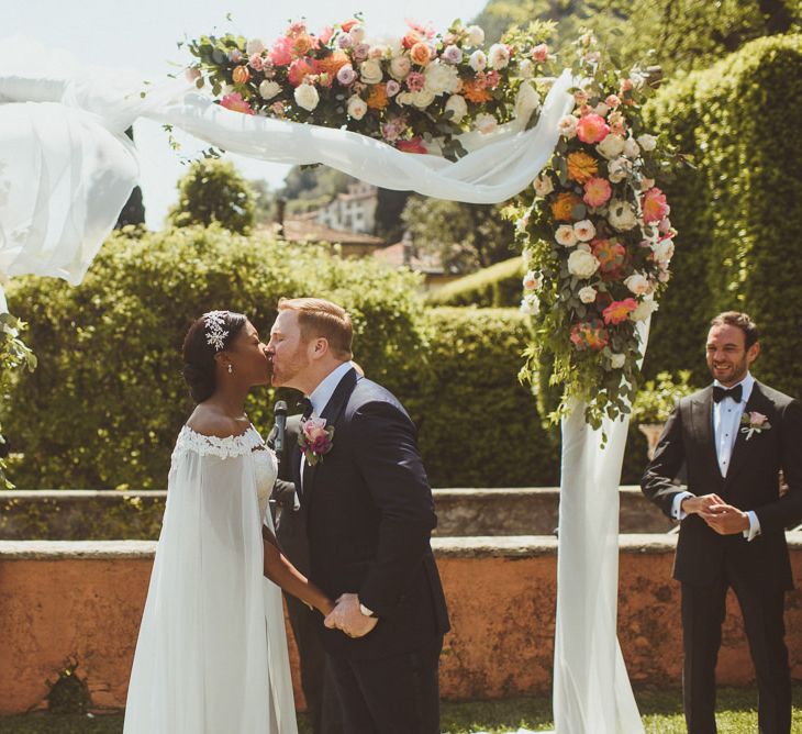 You may now kiss the bride wedding ceremony moment