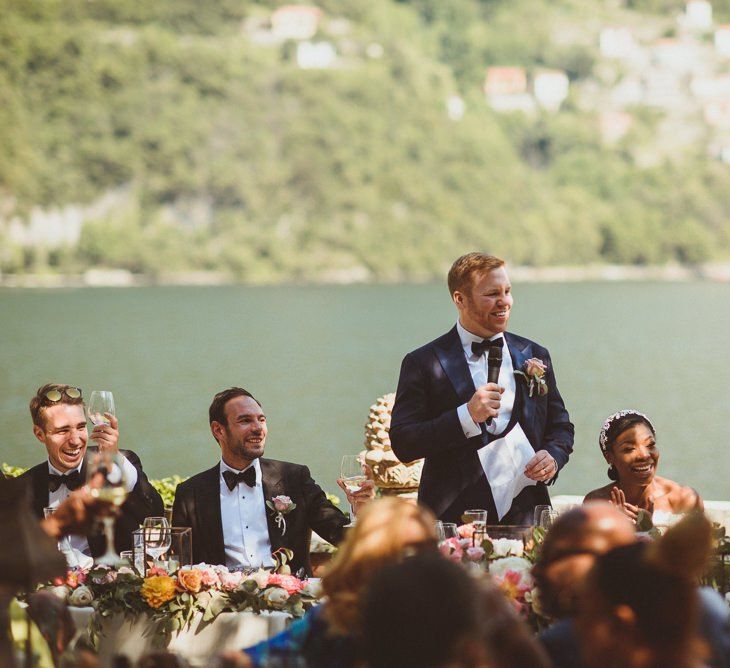 Grooms wedding speech at Lake Como wedding