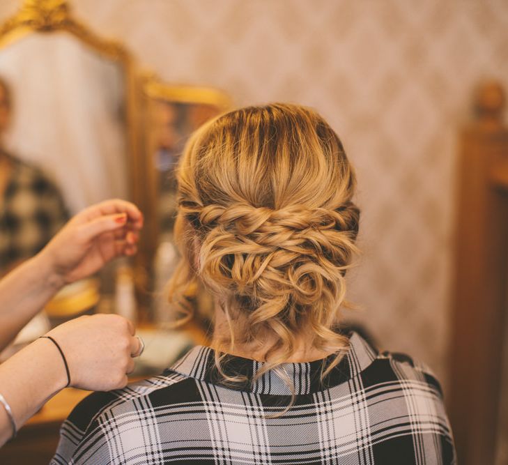 Pinned bridal updo