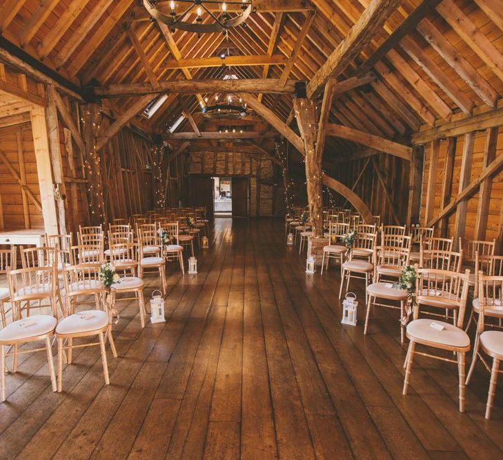 Wedding ceremony set up at Bassmead Manor Barns