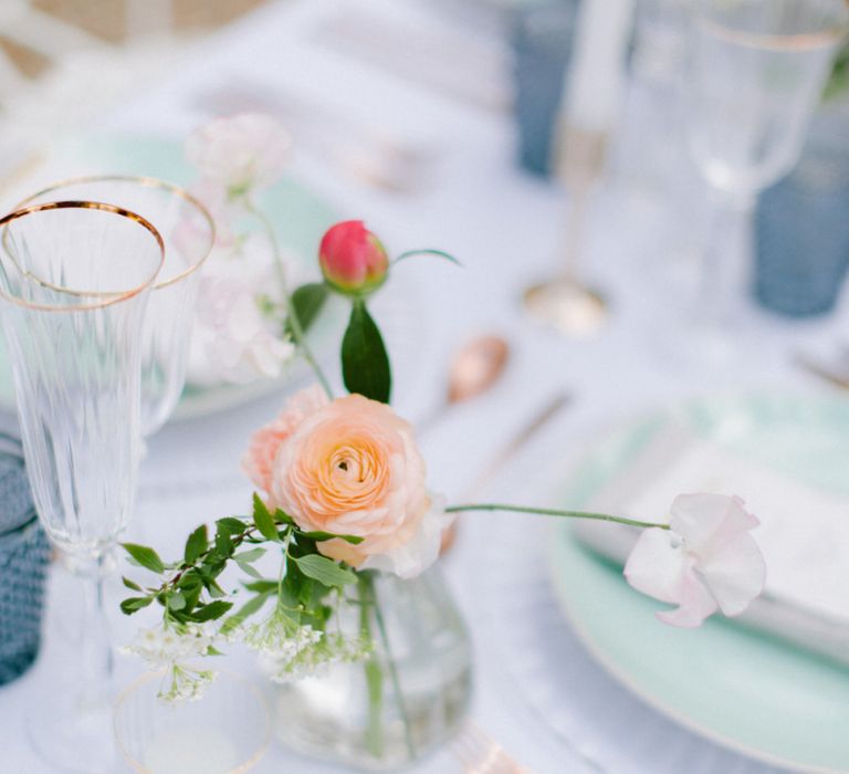 Flower Stems in Glass Vases