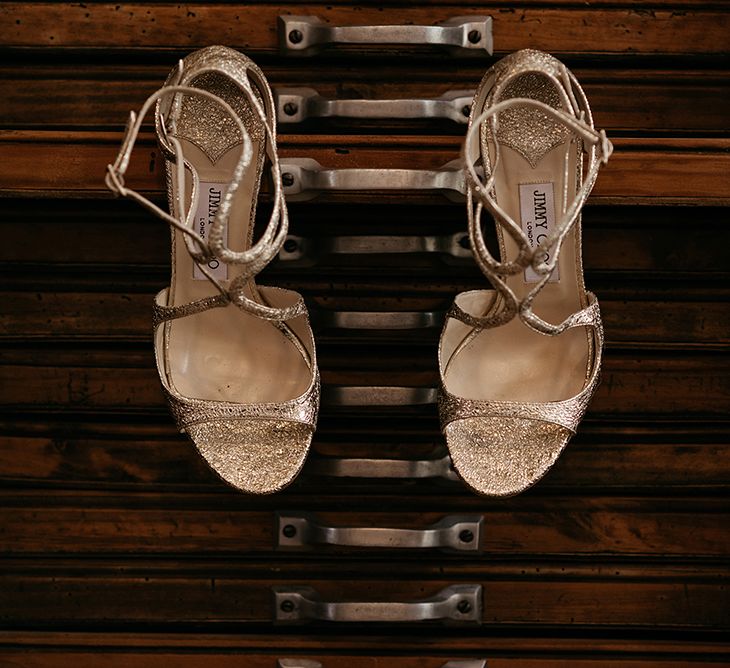 Jimmy Choo Bridal Shoes | Malaga Destination Wedding | Sara Lobla Photography | Un Par de Medias Film