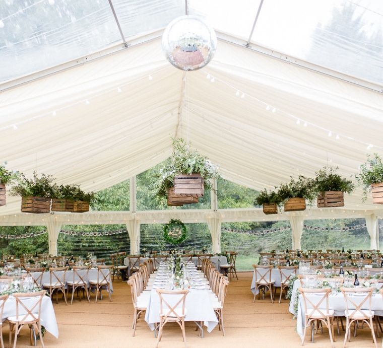 Pleated Lining and Disco Ball at Abbas Marquee