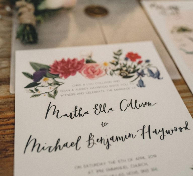 Colourful wedding stationery designs