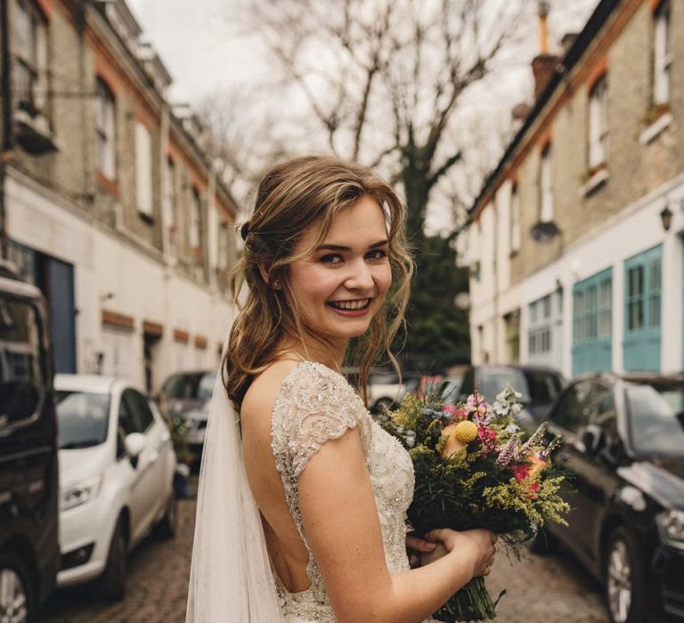 Former 2014 Great British Bake Off contestant Martha Collinson on her wedding day