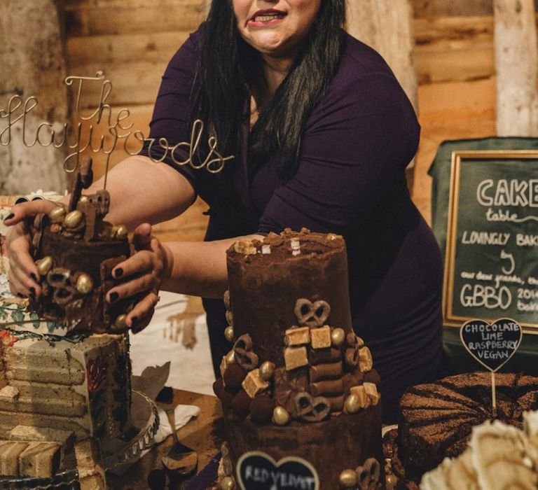 former 2014 Great British Bake Off contestant at the dessert table