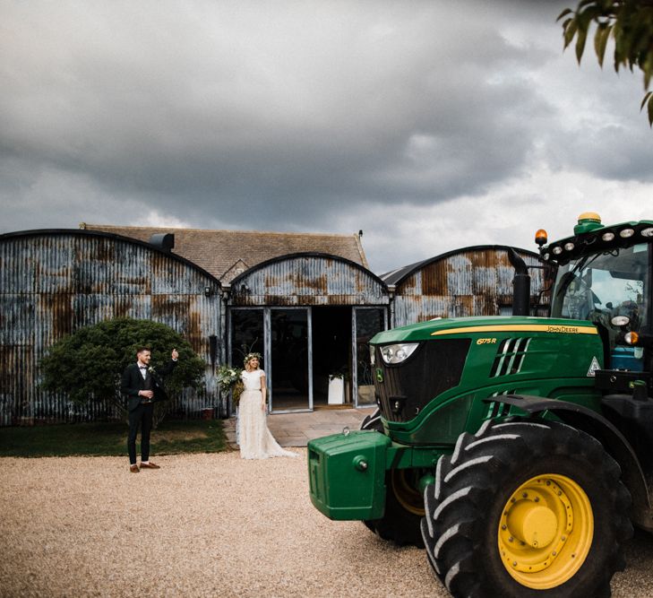 Green Tractor at Cripps Stone Barn Wedding Venue