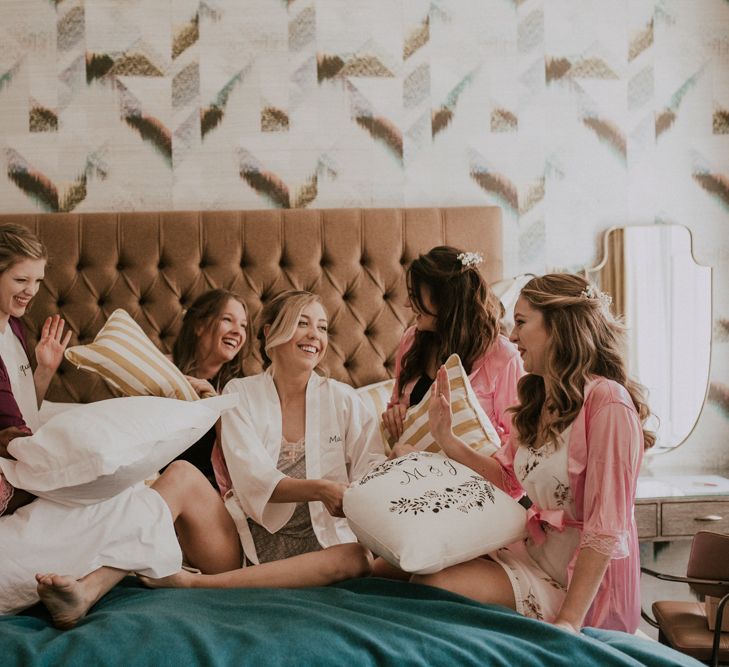 Bride &amp; Bridesmaids On Morning Of Wedding / Image By Nataly J Photography