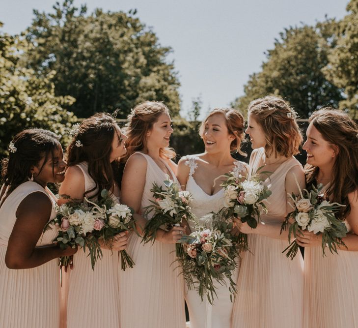 Bridesmaids In Pale Pink Dress From ASOS / Image By Nataly J Photography