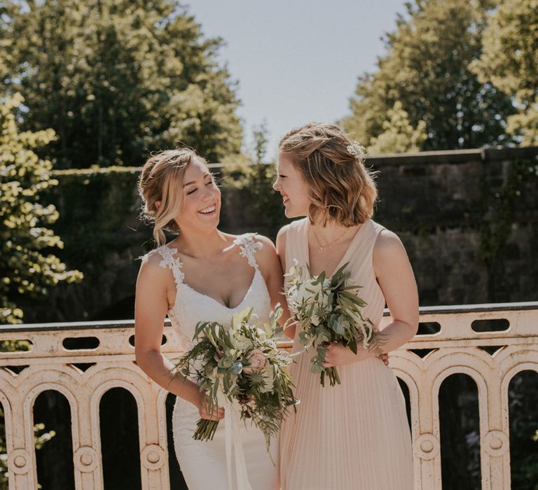 Bridesmaid In Pale Pink Dress From ASOS / Image By Nataly J Photography