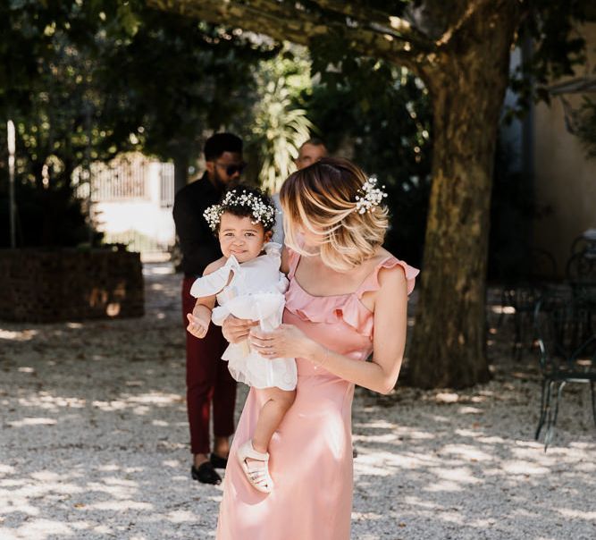 Pink Bridesmaids dress made by the bride