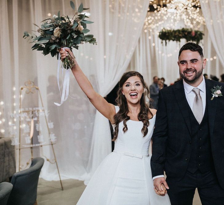 Bride and Groom Just Married Portrait