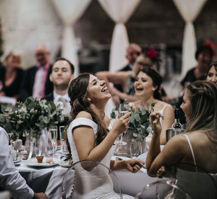 Bride Laughing During The Wedding Breakfast