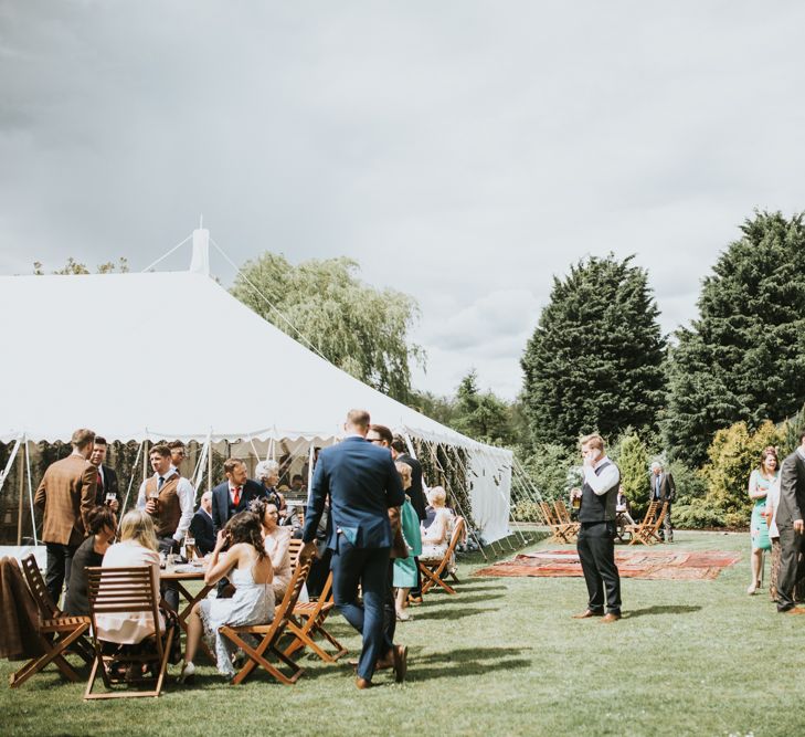 Woodland Luxe Wedding With Personalised Wooden Place Mats For Guests Marquee Wedding At Home With Images From Darina Stoda Photography