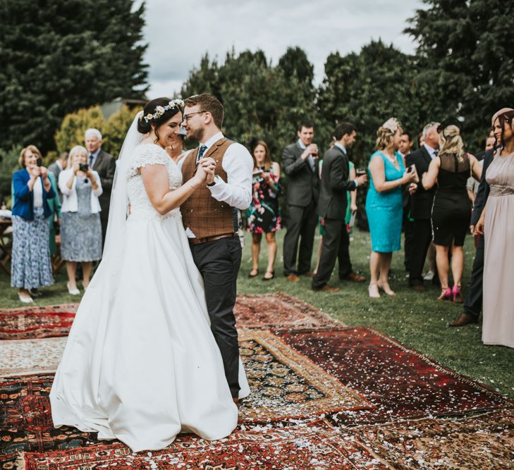 Woodland Luxe Wedding With Personalised Wooden Place Mats For Guests Marquee Wedding At Home With Images From Darina Stoda Photography