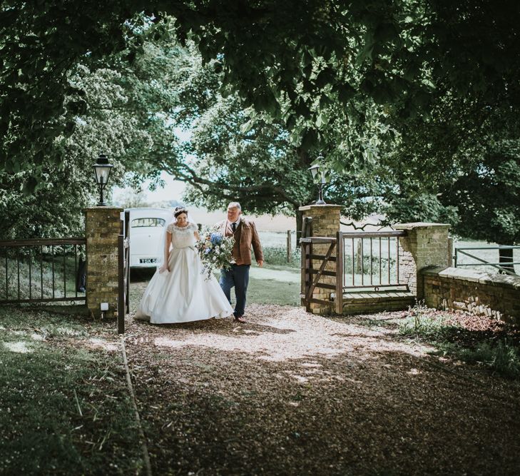 Church Wedding In Norfolk // Woodland Luxe Wedding With Personalised Wooden Place Mats For Guests Marquee Wedding At Home With Images From Darina Stoda Photography