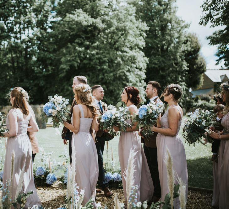 Church Wedding In Norfolk // Woodland Luxe Wedding With Personalised Wooden Place Mats For Guests Marquee Wedding At Home With Images From Darina Stoda Photography