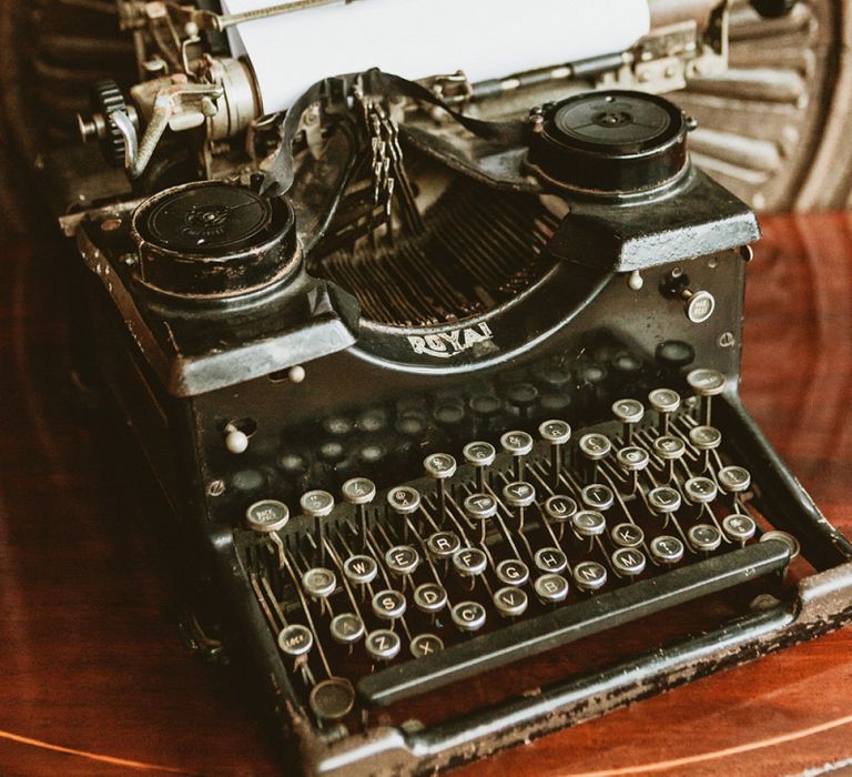 Vintage Typewriter Wedding Decor