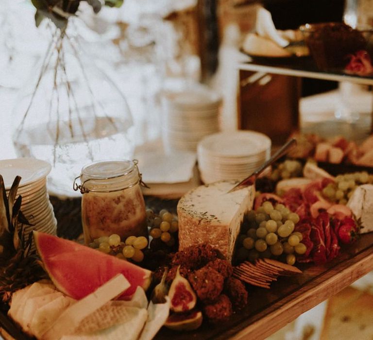 Grazing board at Lulworth Castle wedding